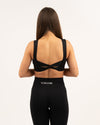 Twisted back sports bra. Twisted sports bra. Women twisted back sports bra. Backless sports bra. Black twisted sports bra